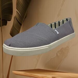 Toms Alpargata Heritage Canvas Slip Ons Womens Sz 11 Gray I.1.6